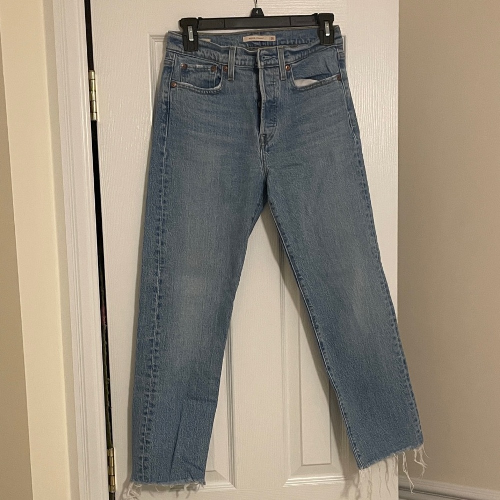 Levi's Premium Light Blue Wedgie Straight Leg Jeans